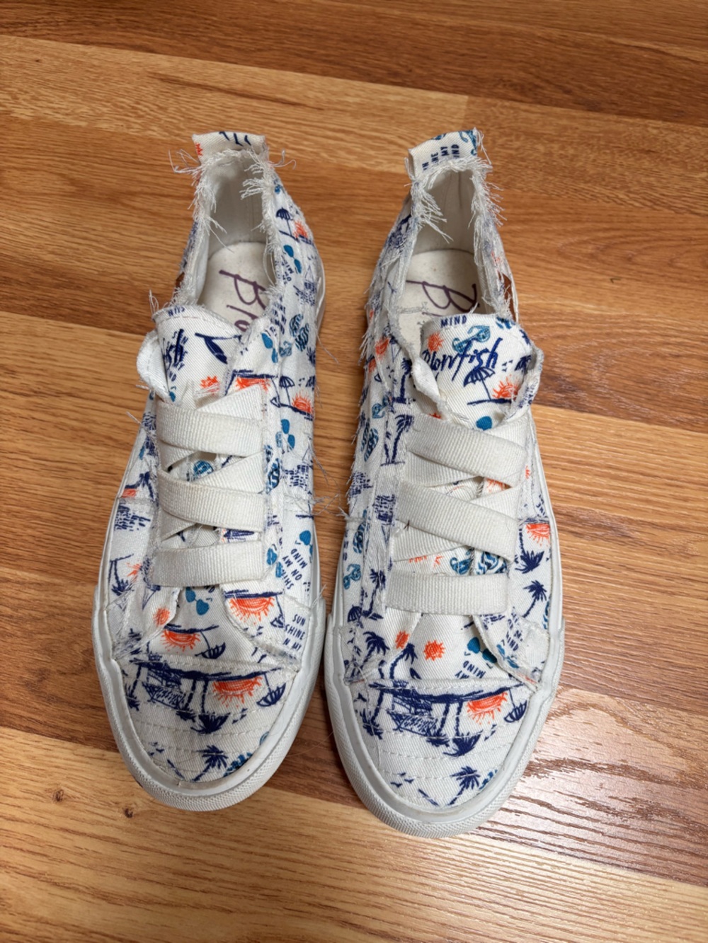 Blowfish Malibu Marley 4 Earth Slip-Ons Palm Tree Women’s size 9.5 - Picture 2 of 7